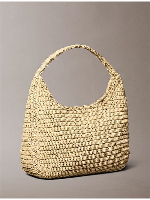 bold ck raffia lg shoulder bag CALVIN KLEIN | LV04F3448G0EI